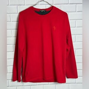 RIVELLI men Red Long Sleeve stretch Tee shirt/size M